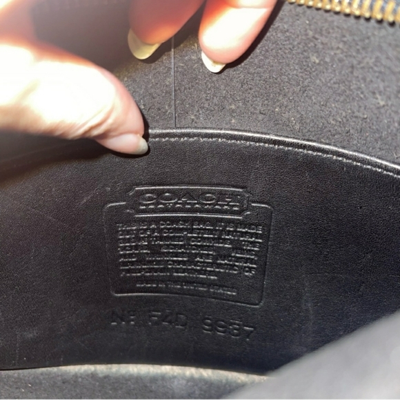 Vintage Coach Ritchie Black Leather Saddle Messenger Crossbody 9937 Bag Purse - Picture 5 of 8